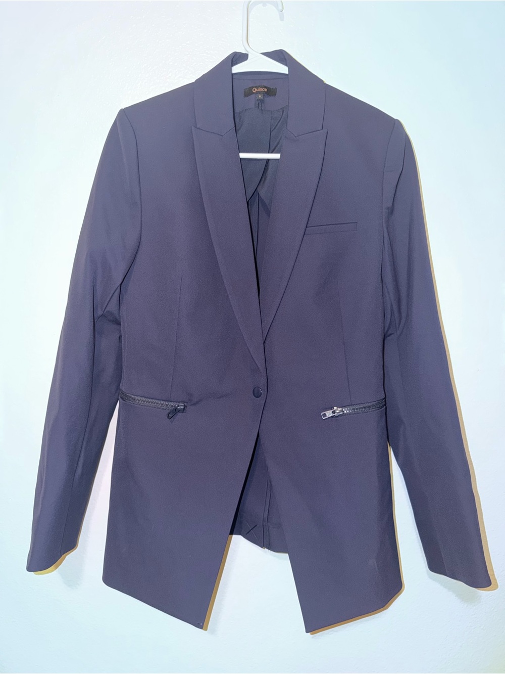 Quince Navy Men's Blazer - Single-Breasted Sport Coat